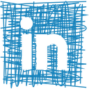 Logotipo azul de LinkedIn con la «in» en minúscula sobre un fondo cuadrado con textura