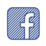 Icono cuadrado azul con esquinas redondeadas y una «f» minúscula en el centro, parecido al logotipo de Facebook