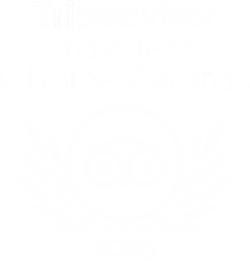 Logotipo de los premios «Travellers' Choice» de TripAdvisor con el icono de un búho y elementos de una corona de laurel